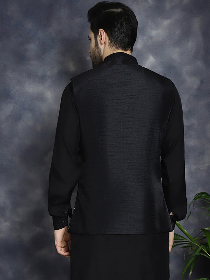 Black Nehru Jacket for men