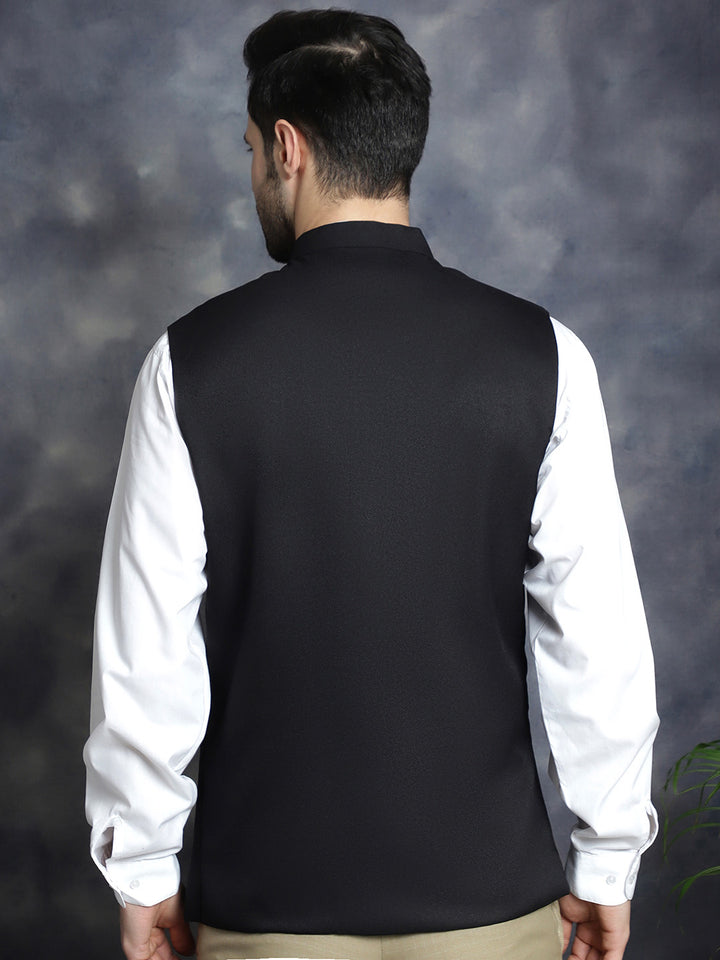 Black Nehru Jacket for men