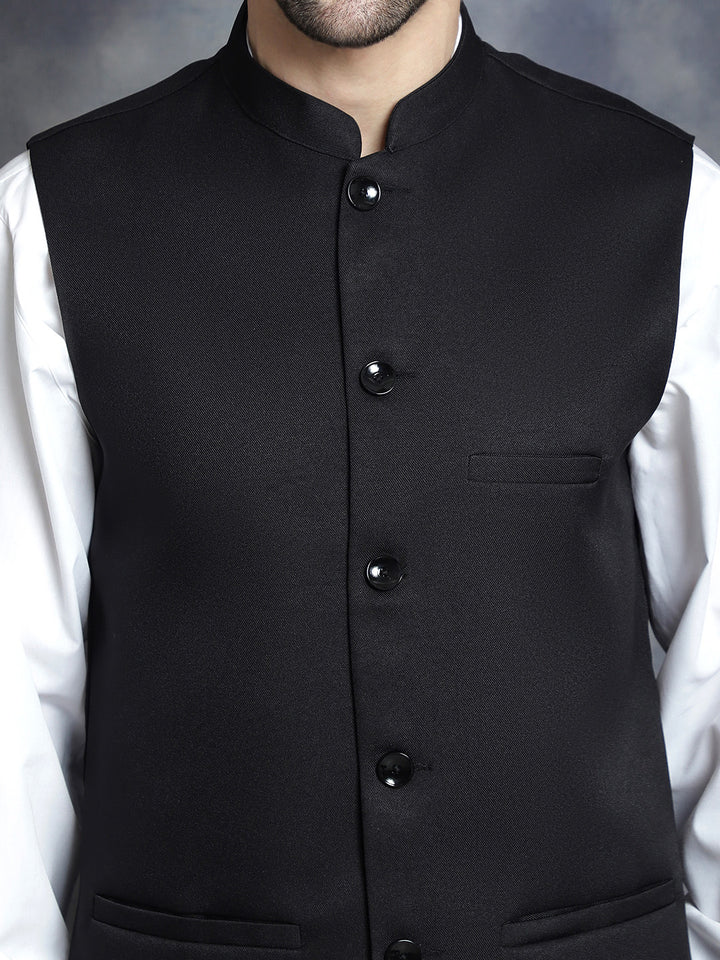 Black Indian Waistcoat for Men