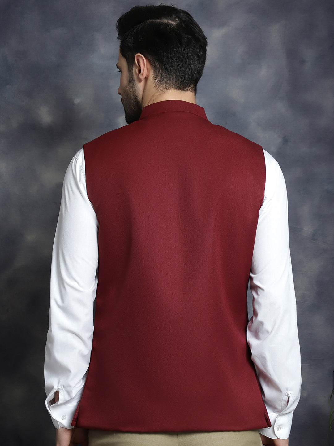Maroon Nehru Jacket for men