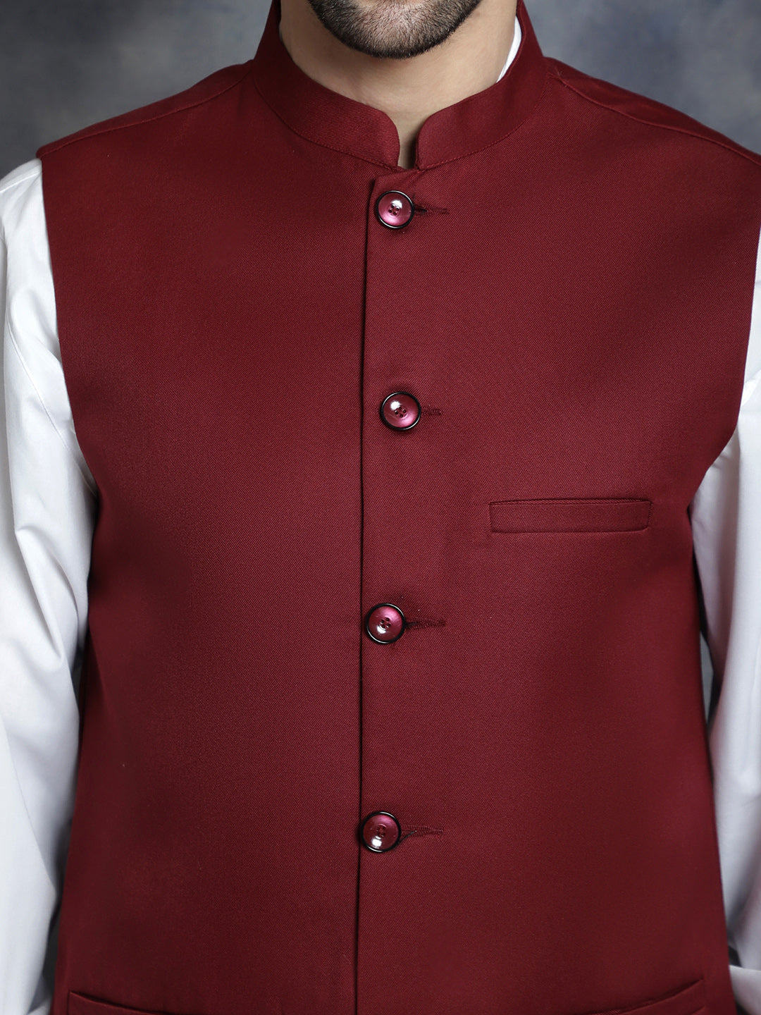 Maroon Indian Waistcoat for men