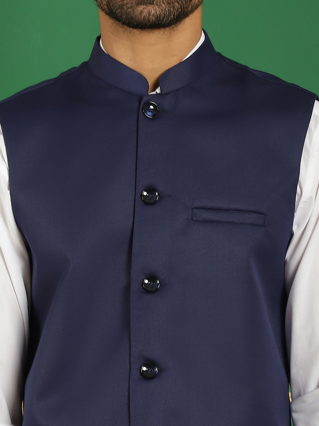 Navy Blue Nehru Jacket for men