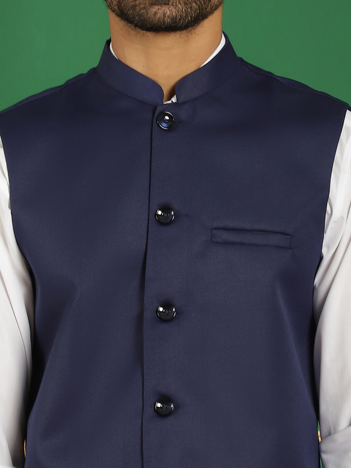 Navy Blue Nehru Jacket for men