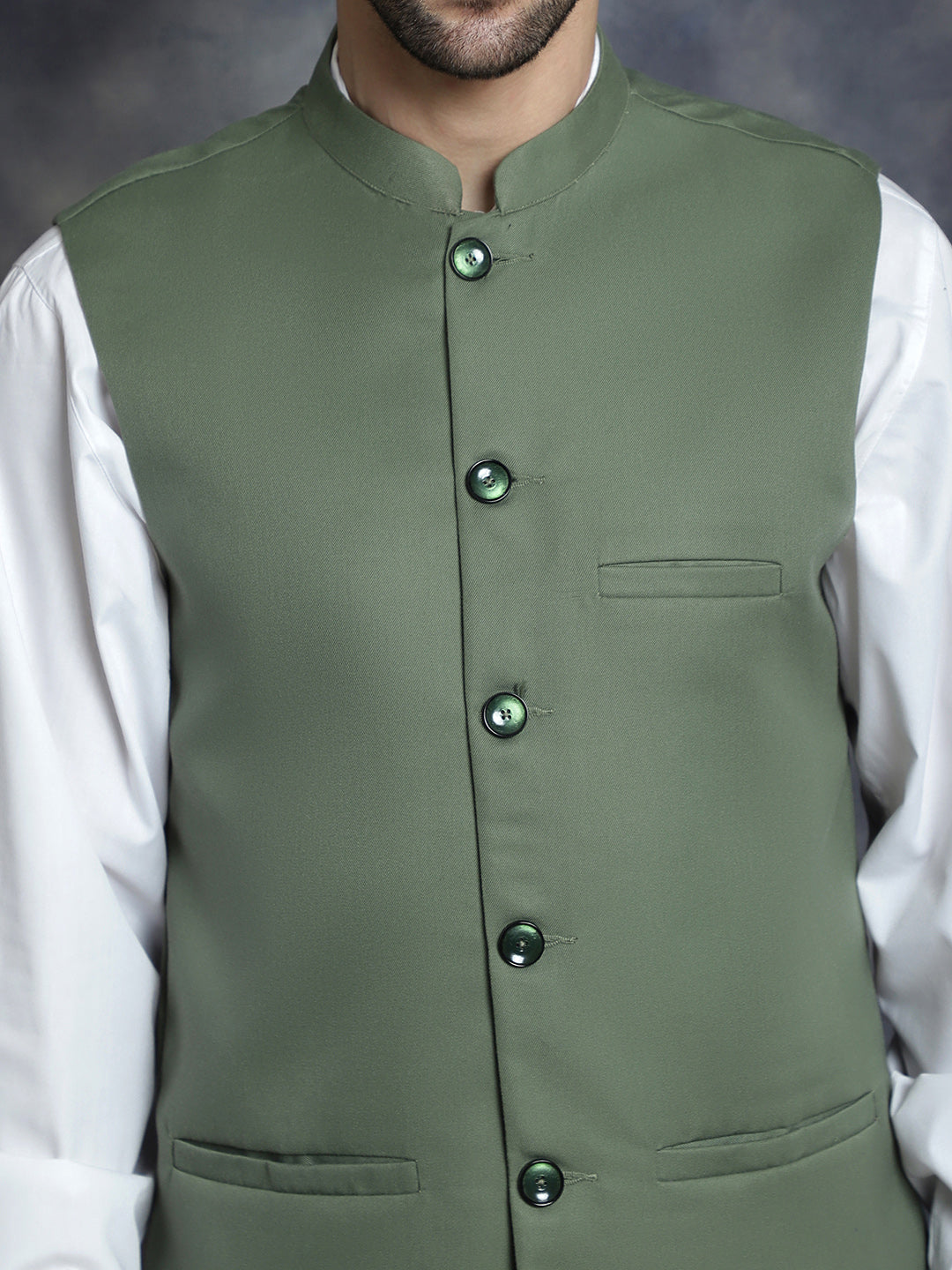 Green Indian Waistcoat for men