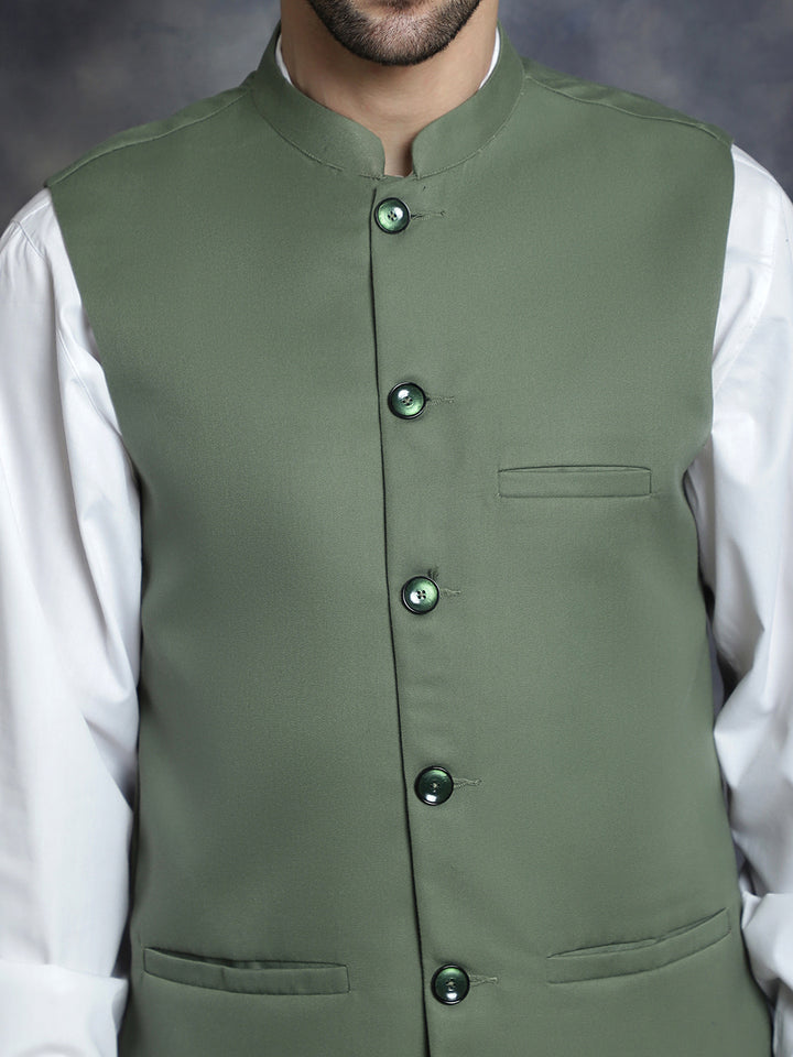 Green Indian Waistcoat for men