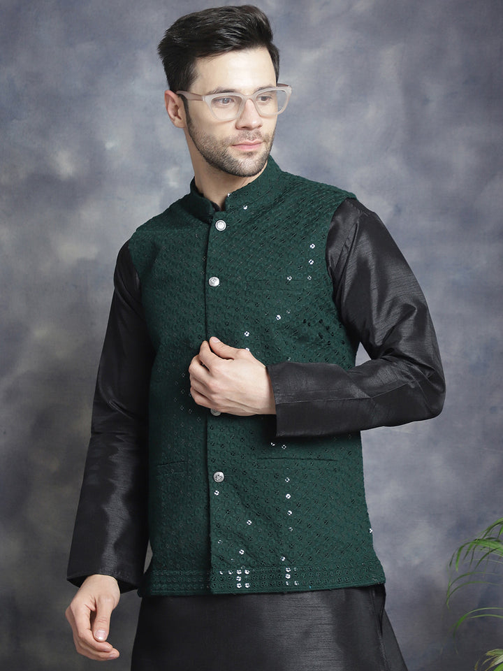 Olive Indian Waistcoat for Men