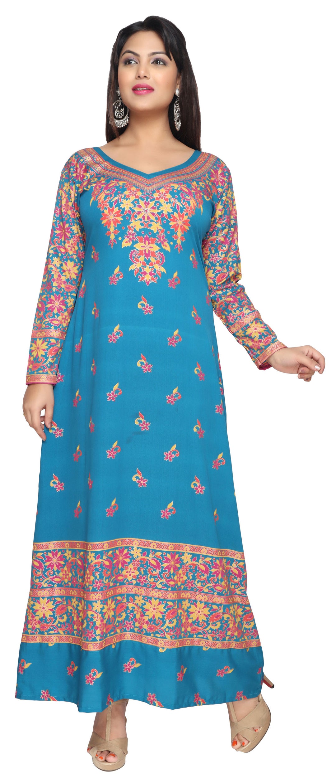 Printed Womens Evening Long Caftan Dress Maple Clothing Inc. Printed Womens Evening Long Caftan Dress Maple Clothing Inc.