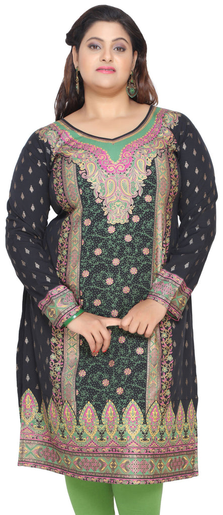 India Tunic Long Top Kurti Womens Plus Size Indian Clothes – Maple Clothing  Inc.