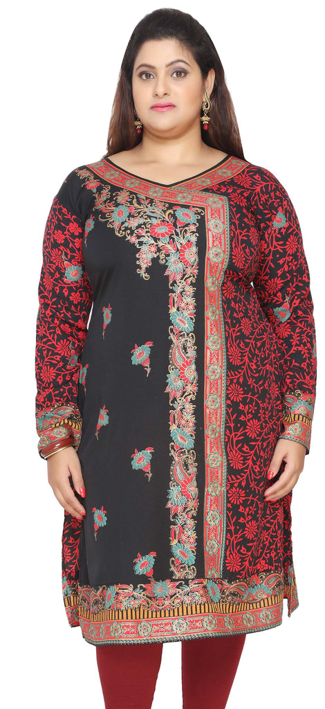 India Tunic Long Top Kurti Womens Plus Size Indian Clothes – Maple Clothing  Inc.