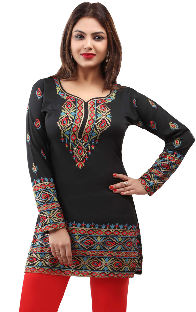 India Women's Tunic Top Kurti Embroidered Indian Clothing – Maple Clothing  Inc.