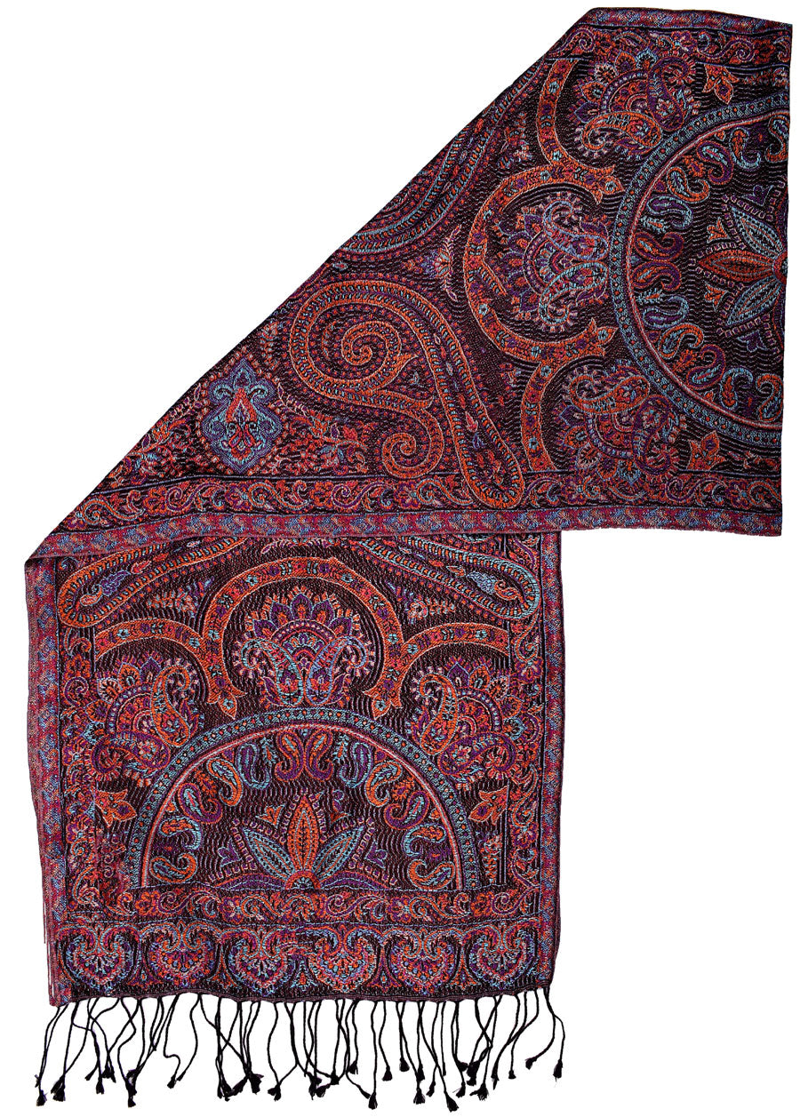 Paisley Wool Silk Unisex Men's Women's Muffler Indian